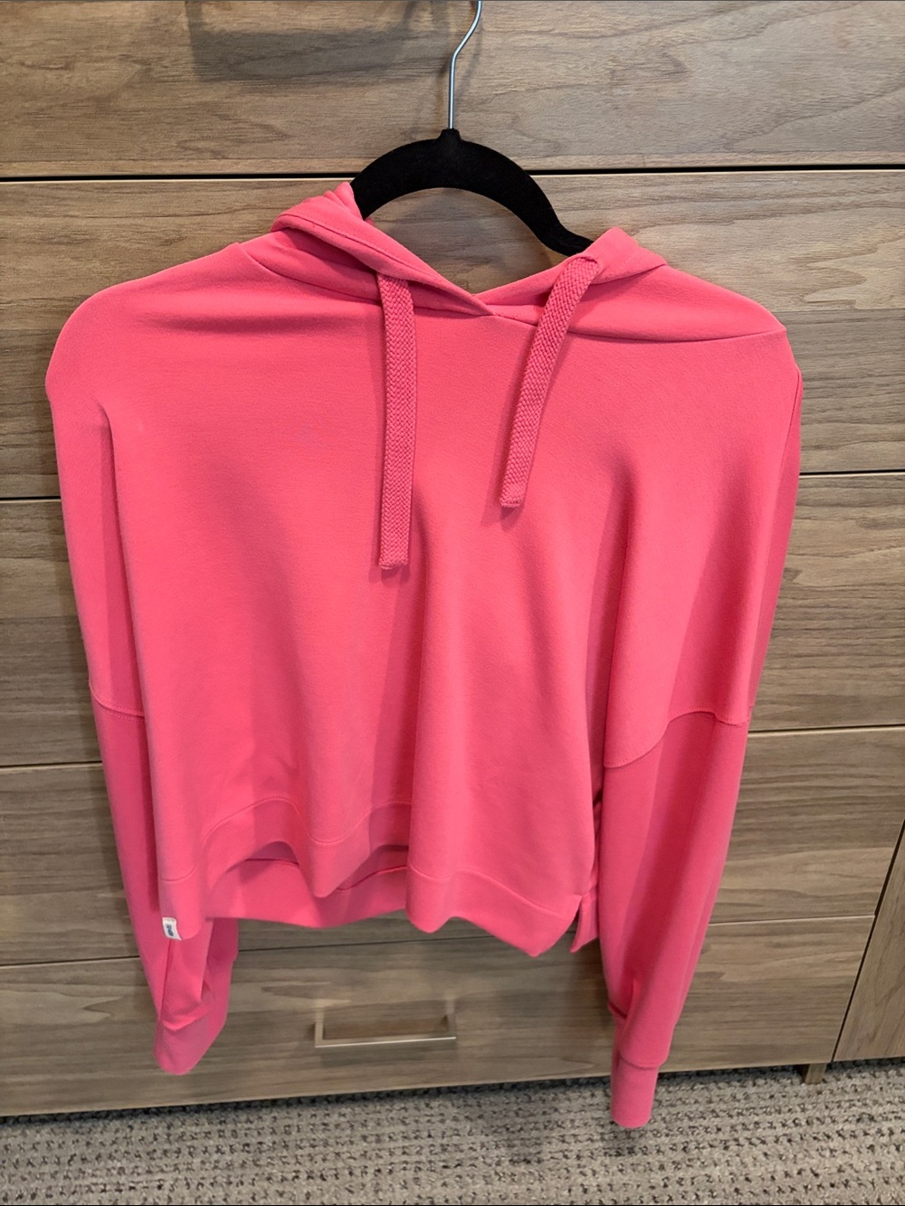 Simply Southern Bright Pink Cropped Hoodie Sweatshirt